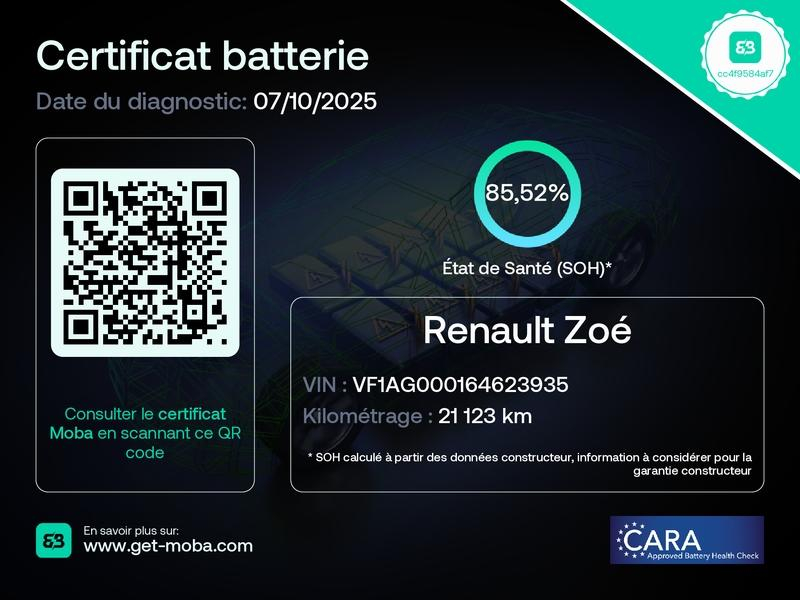 RENAULT Zoe d’occasion à vendre à SAINT PIERRE LES NEMOURS chez DPL - SNCA (Photo 3)